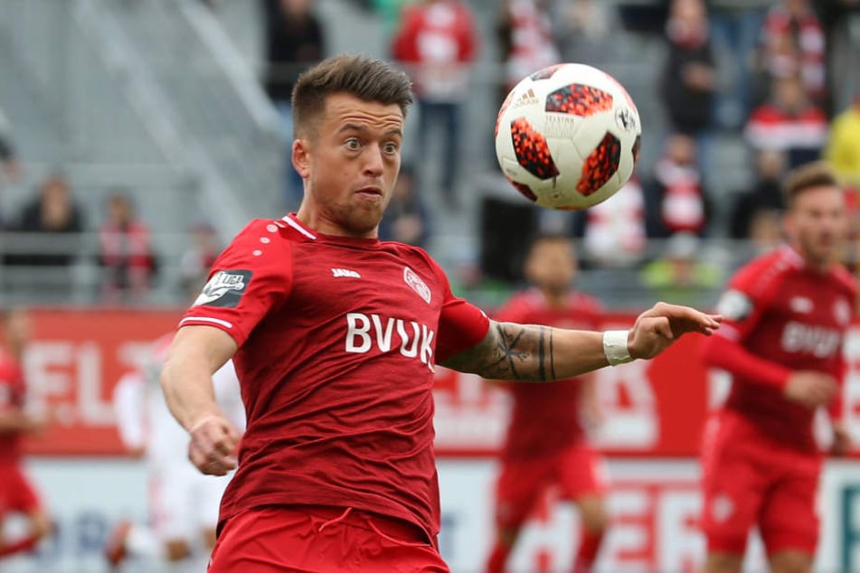 Patrick Göbel im Trikot der Würzburger Kickers. In Unterfranken ist er absoluter Stammspieler.