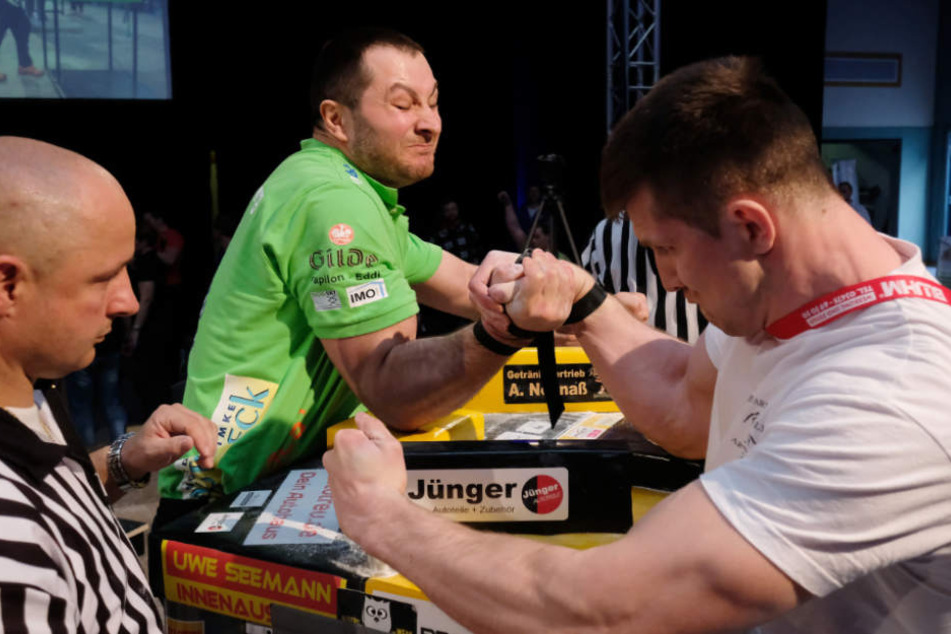 Die Teilnehmer Aslan Gubaev (l.) und Dennis Dukhanin bei der Meisterschaft 2017.
