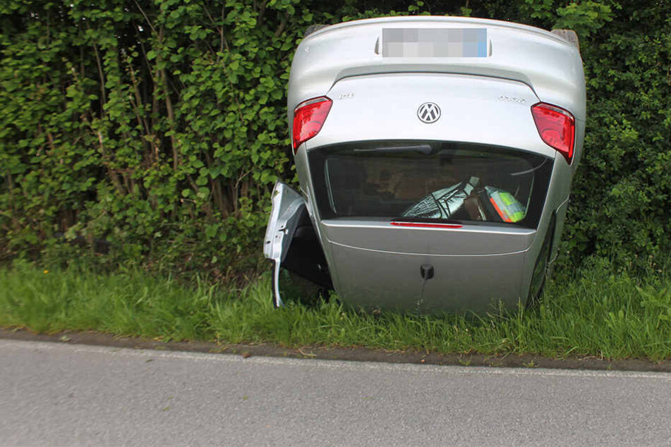 Das Auto musste nach dem Unfall abgeschleppt werden.