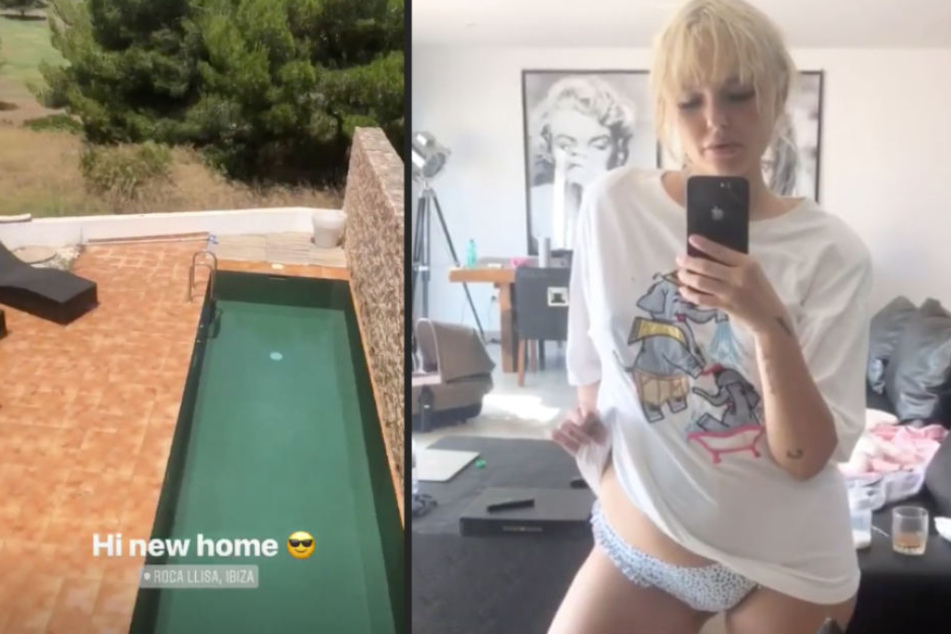 Scheint sich schon heimisch zu fühlen: Bonnie Strange (31) mit zerzausten Haaren im Schlaf-Outfit.