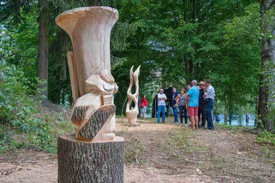 Das Symposium "Kunst am Wasser" gibt es seit 2001. Mehr als 40 Werke sind seitdem für den Kriebsteiner Kunstwanderweg entstanden - zuletzt 2017.