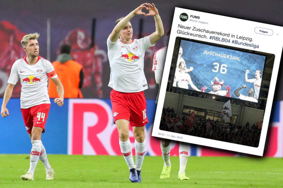 36 Zuschauer gab's in der Red Bull Arena wohl noch nie!