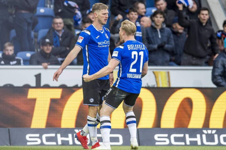 Die meisten Tore der Saison gehen auf das Konto des Sturm-Duos Fabian Klos (rechts) und Andreas Voglsammer.