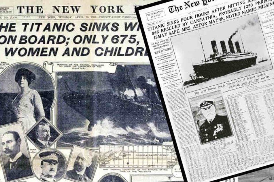 Artikel in New Yorker Zeitschriften berichten 1912 von der verheerenden Schiffskatastrophe.