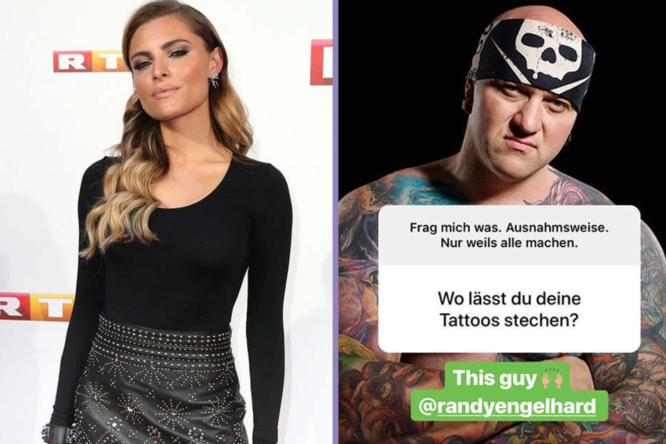 In dieser Instagram-Fragerunde lüftete Sophia Thomalla (28,r.) das Geheimnis: Randy Engelhard (39, l.) soll das Helene-Tattoo stechen.