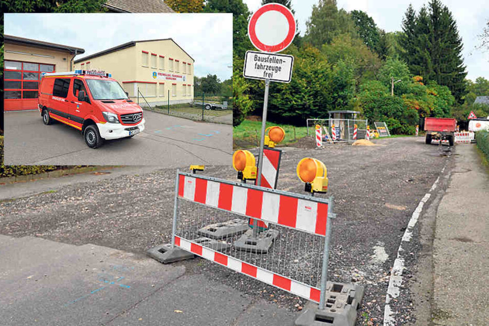 Die Freiwillige Feuerwehr Hainichen ist noch bis zum nächsten Juli abgeschnitten von der Innenstadt.