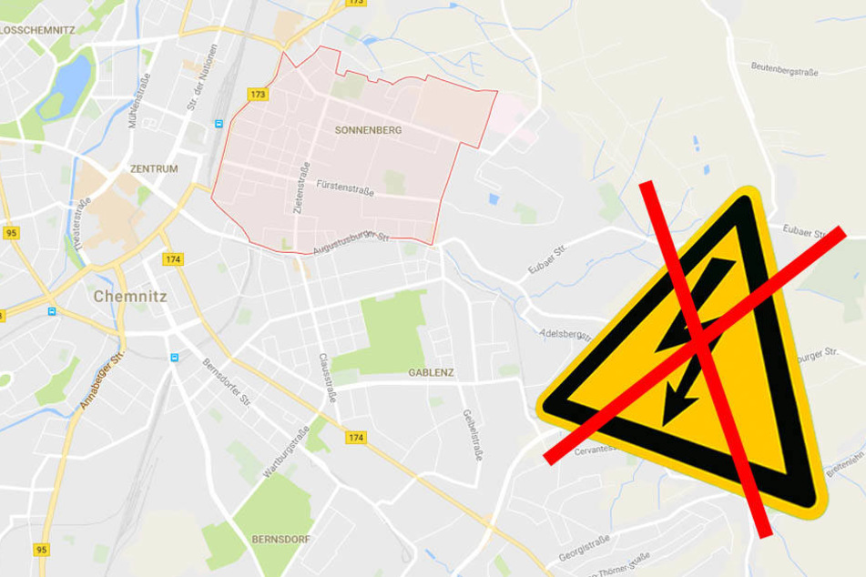 Der Sonnenberg war am Sonntagabend ohne Strom.