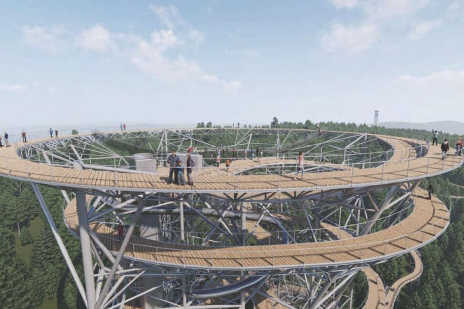 Der ursprünglich 75 Meter hoch geplante Turm ist inzwischen auf 50,7 Meter geschrumpft.