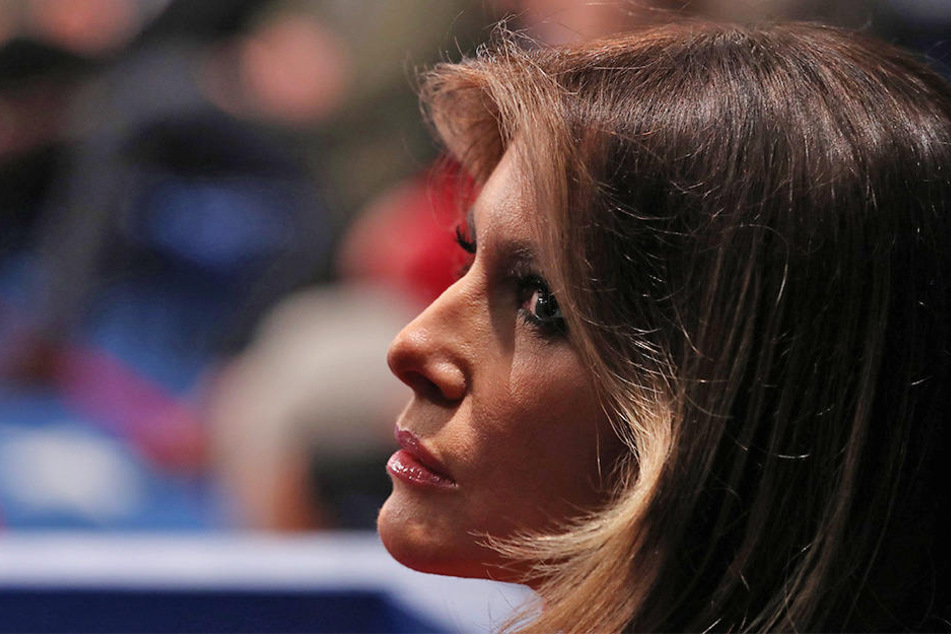 Melania Trump am 09.10.2016 in St. Louis während einer Wahlkampfveranstaltung.