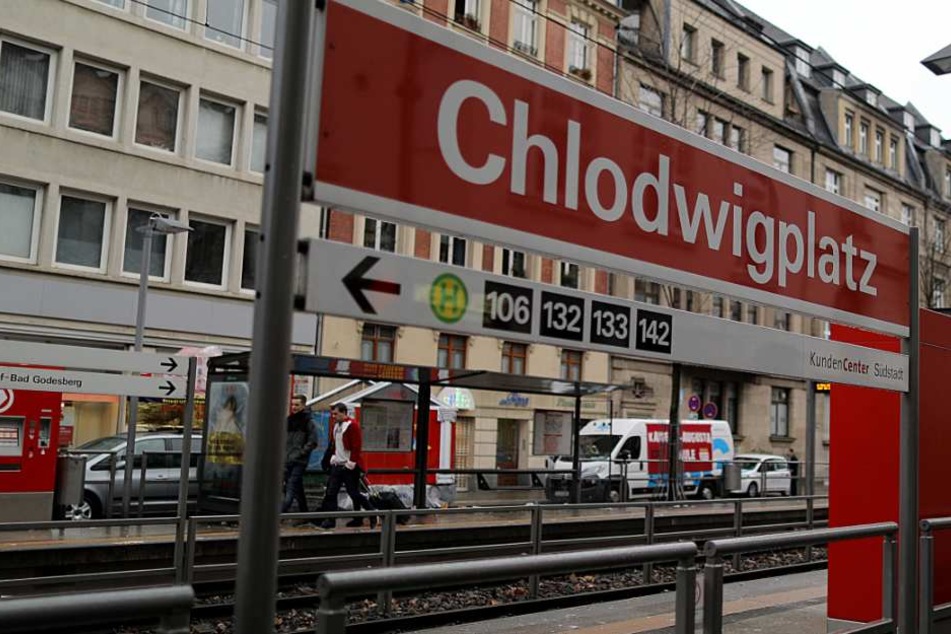 Die Haltestelle Chlodwigplatz in Köln.