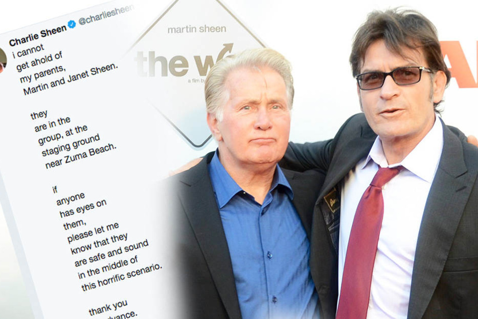 Charlie Sheen suchte mit einem dramatischen Tweet nach seinen Eltern.