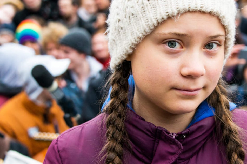 Das Foto zeigt die Klimaaktivistin Greta Thunberg bei einer Demonstration in Hamburg am 1. März.