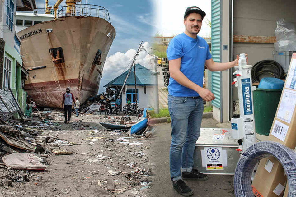 Bei der "arche noVa" Notfall-Mission ist auch der Dresdner Lorenz Ewers (26) dabei.