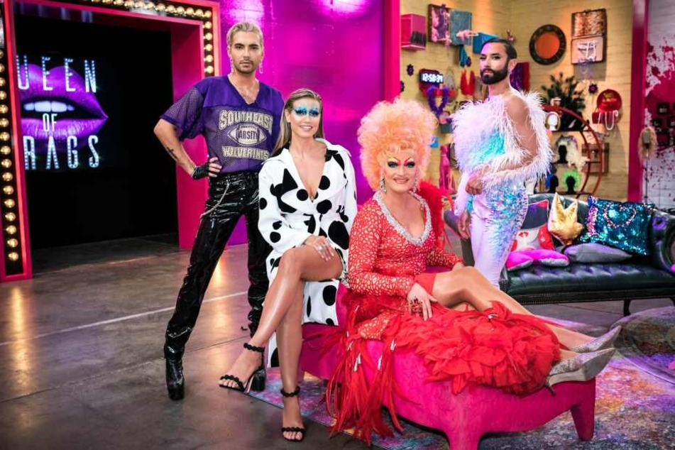 Bill Kaulitz, Heidi Klum, Olivia Jones und Conchita Wurst (v.l.n.r.) sind auf der Suche.