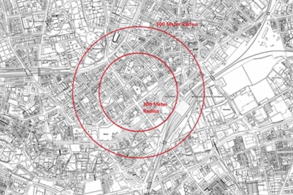 Der Radius von 300 Metern um die Bombe wird am Montagabend geräumt