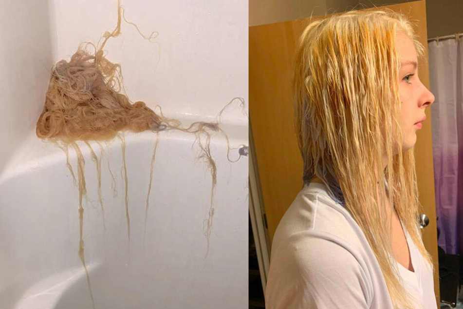 Die Haare brachen beim Auswaschen einfach ab.