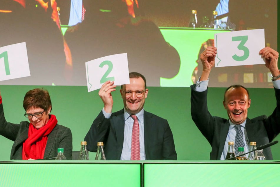 Annegret Kramp-Karrenbauer, Jens Spahn und Friedrich Merz (v.l.n.r.) wollen Nachfolger der CDU-Vorsitzenden Angela Merkel werden.