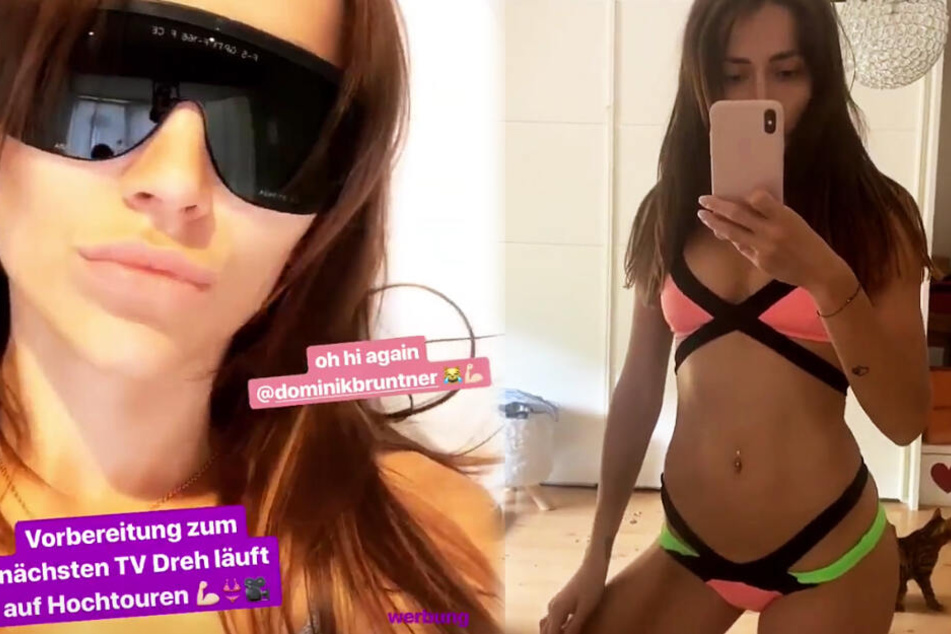 Die Montage zeigt zwei Screenshots aus den Instagram-Storys von Anastasiya Avilova.