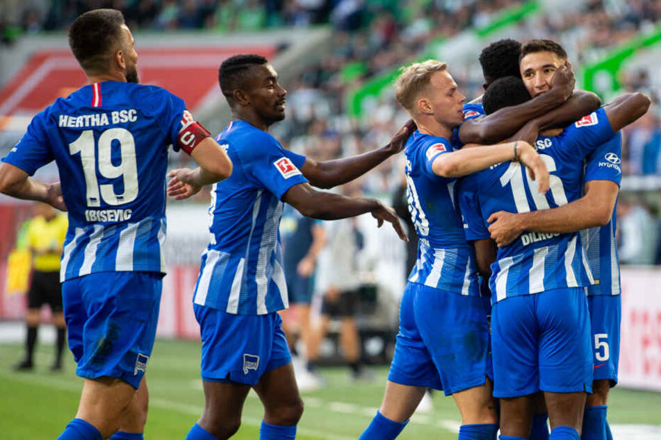 Da war die Freude noch groß: Herthas Dilrosun traf das erste Mal in der 61. Minute.