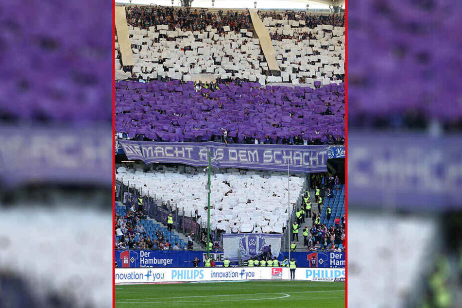 Rekord! Zum Spiel beim Hamburger SV reisten über 6000 Aue-Fans an.