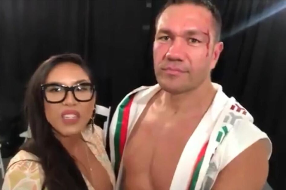 Da war noch alles gut: Reporterin Ravalo beim Interview mit Boxer Pulev.
