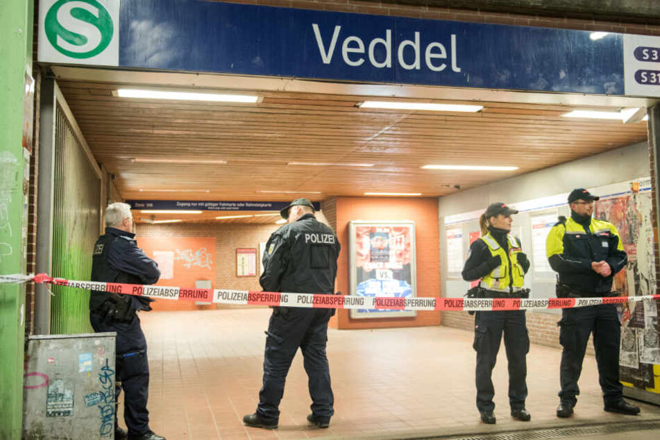 Der Veddeler S-Bahnhof nach dem Anschlag im Dezember.