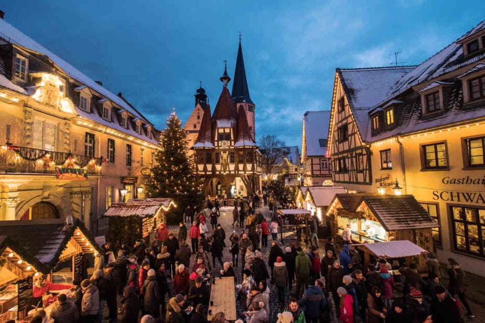 Der Weihnachtsmarkt in der historischen Altstadt von Michelstadt öffnet am 30. November.
