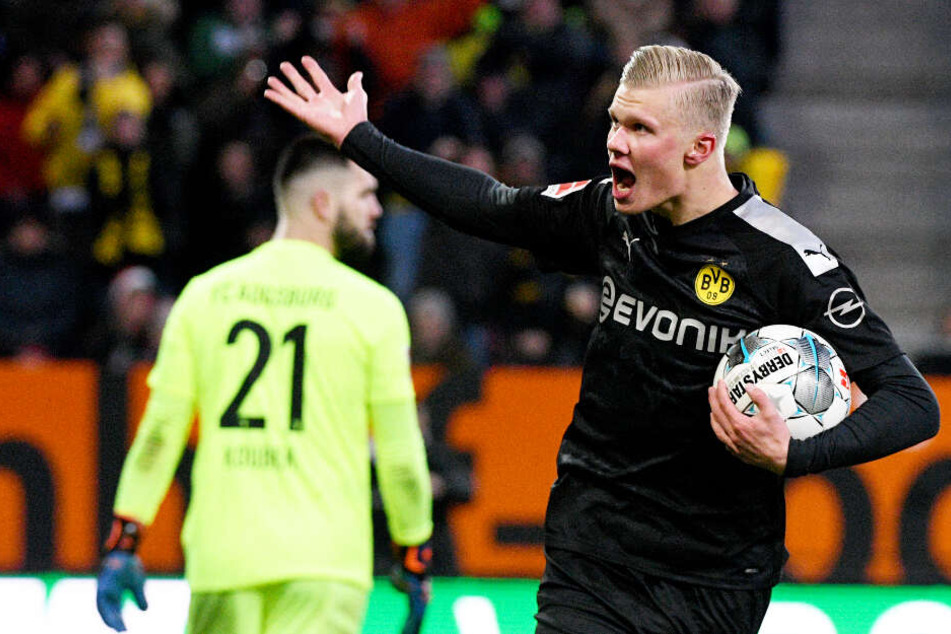 Erling Haaland wurde erst in der 56. Minute eingewechselt - und schnürte dennoch einen Dreierpack!