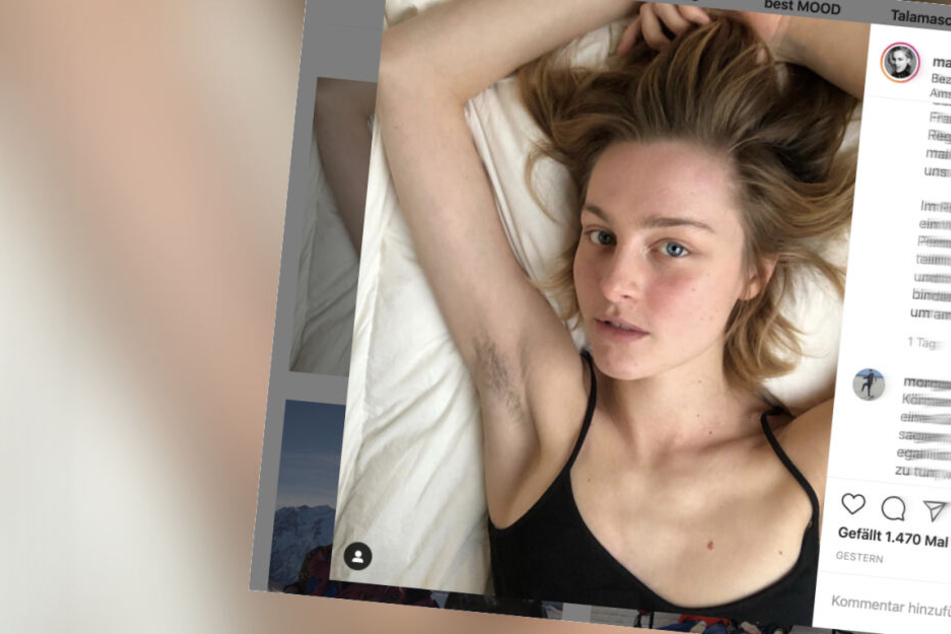 Maja zeigt stolz ihre Achselhaare auf Instagram.