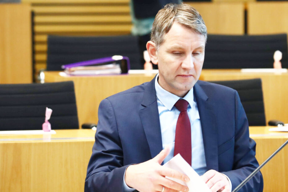 Björn Höcke im Plenarsaal des Thüringer Landtags.