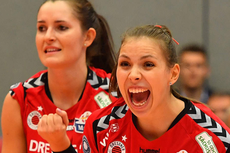 Riesenjubel bei Eva Hodanova und Sasa Planinsec. Der DSC-Sieg war klar und verdient.