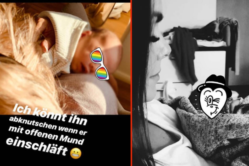 Noch zeigt Denise Kappès (28) das Gesicht von Söhnchen Ben-Matteo nicht bei Instagram. (Bildmontage)