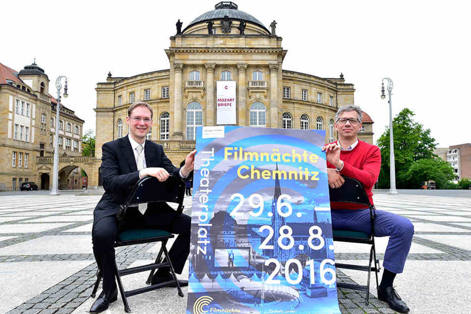 Orchesterdirektor Raimund Kunze (35, l.) und Jörg Polenz (52) von den Filmnächten freuen sich schon auf 2017