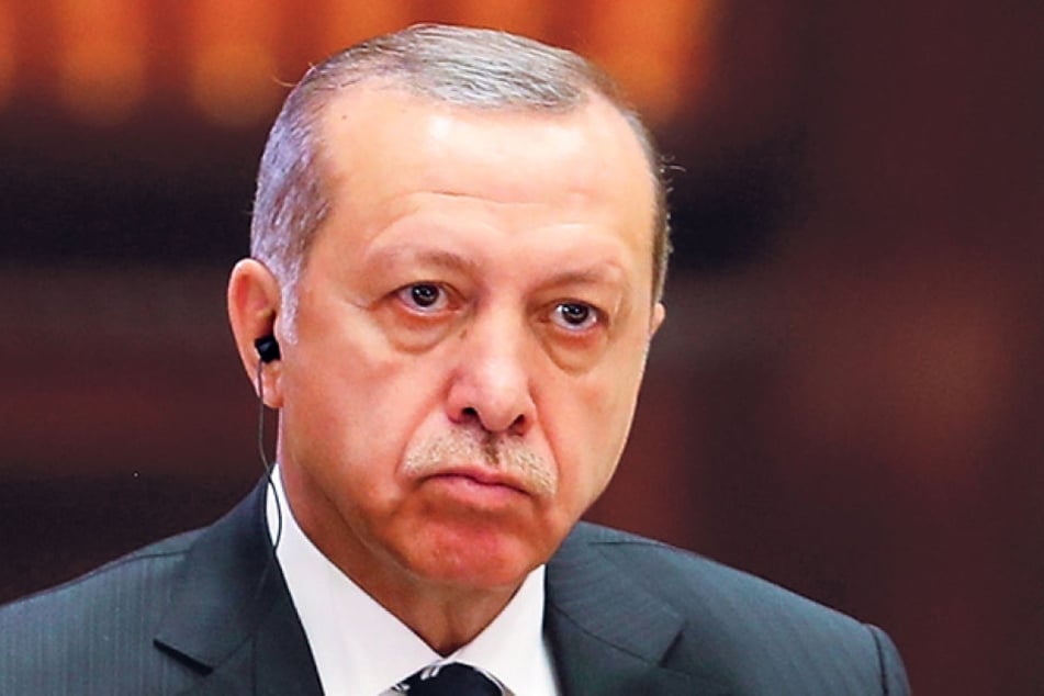 Der Präsident der Türkei Recep Tayyip Erdogan (63).