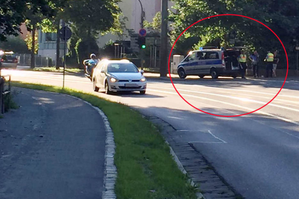An der Wilhelminenstraße in der Radeberger Vorstadt stand der Laser, der die Raser auf der Bautzner Straße erwischte.