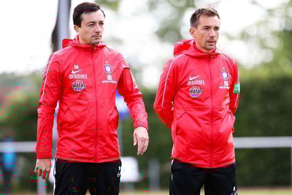 Aus dem Nichts wurden Daniel (l.) und André Meyer vom FC Erzgebirge Aue beurlaubt.
