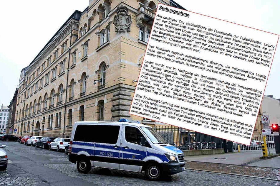 Erst vor etwa drei Wochen wurde die Leipziger Polizei für eine Hetz-Aussage scharf kritisiert.