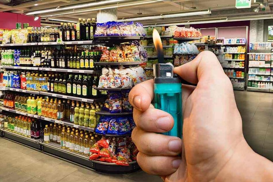 Ein Dieb wollte nach seinem Raubzug einen Supermarkt abfackeln.