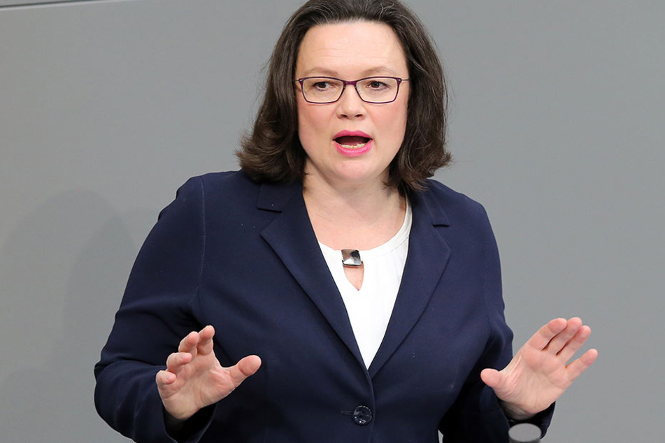 Andrea Nahles (47) zeigte sich in Potsdam zuversichtlich in Sachen GroKo. (Archiv)