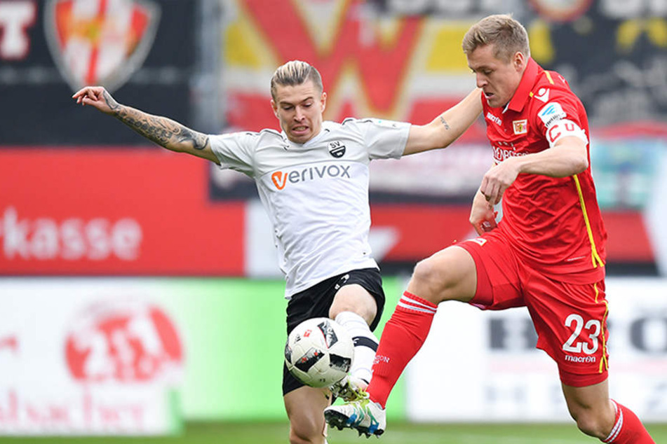In der vergangenen Saison 2016/17 konnte Union in Sandhausen 1:0 gewinnen.