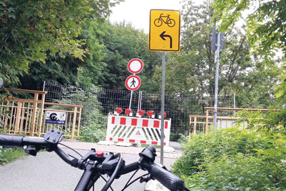 Der Chemnitztal-Radweg ist schon wieder gesperrt!