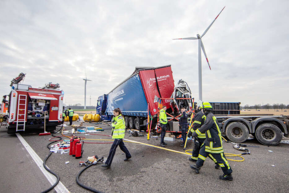 Ein Blick auf die Unfallstelle auf der A42.