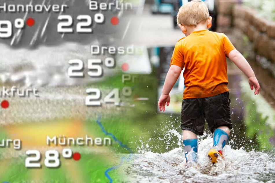 Der Sommer legt in Berlin erstmal eine Pause ein. (Bildmontage)