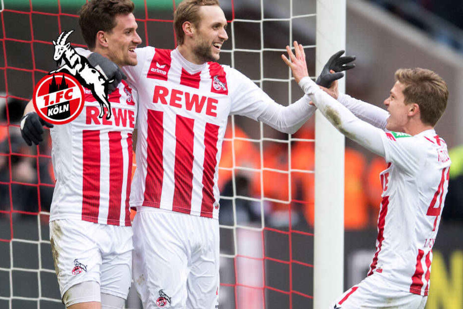 Simon Zoller, Marcel Risse und Vincent Koziello wollen auch am Samstag in Hoffenheim wieder jubeln.