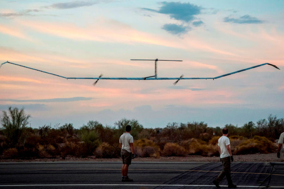 Das Airbus-Solarflugzeug Zephyr S bei seinem Start im US-Bundesstaat Arizona.