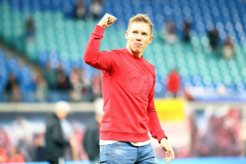 Die rechte Hand zur Faust geballt: Julian Nagelsmann feierte mit RB Leipzig nach durchwachsenen letzten Wochen mit einem 8:0 gegen Mainz 05 den zweiten Kantersieg innerhalb von vier Tagen.