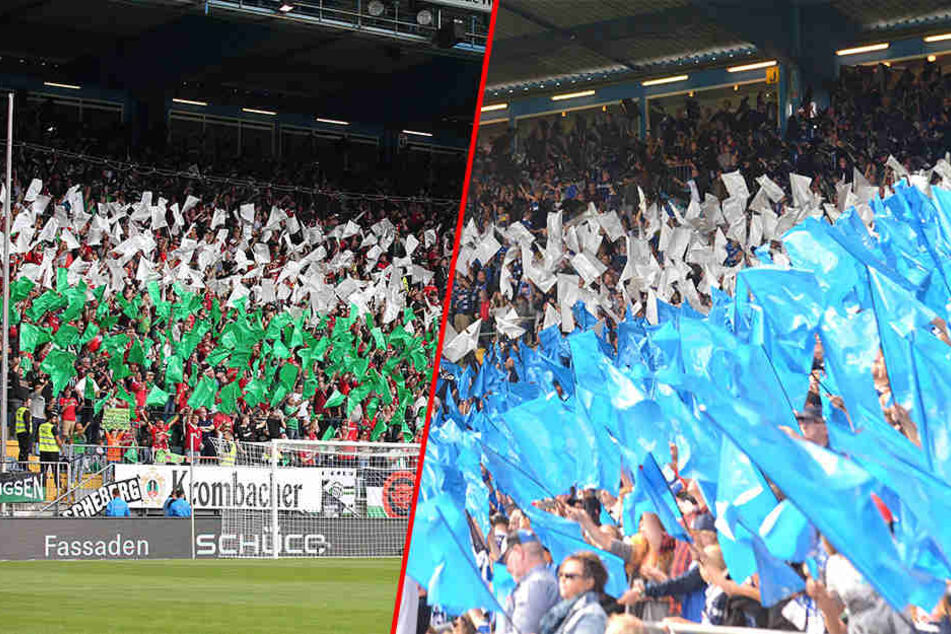 Gegen Hannover feierte das ganze Stadion die Fanfreundschaft mit einer gemeinsamen Choreo.