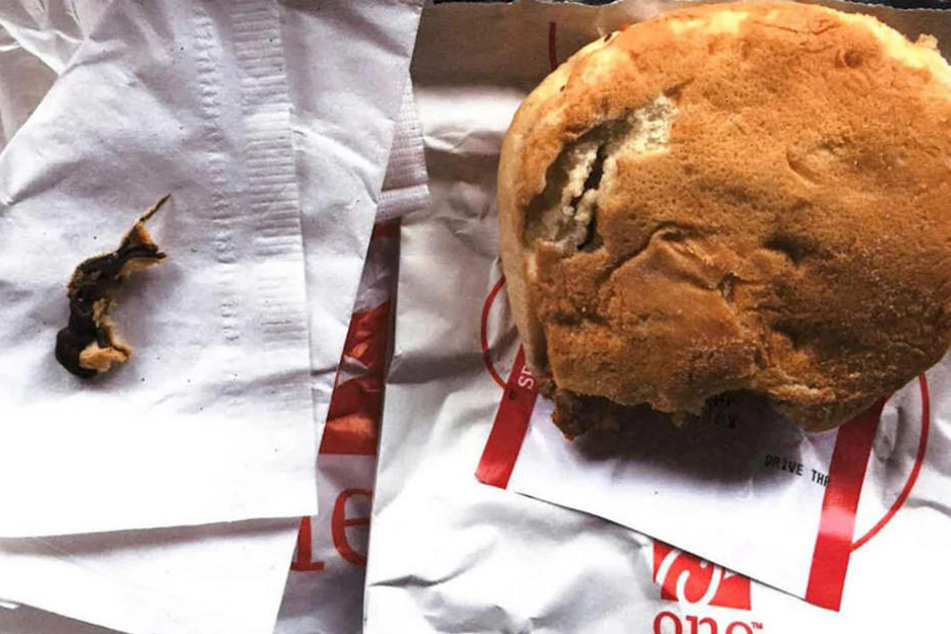 Ellen Manfalouti (46) will ein totes Nagetier in ihrem Burger gefunden haben.