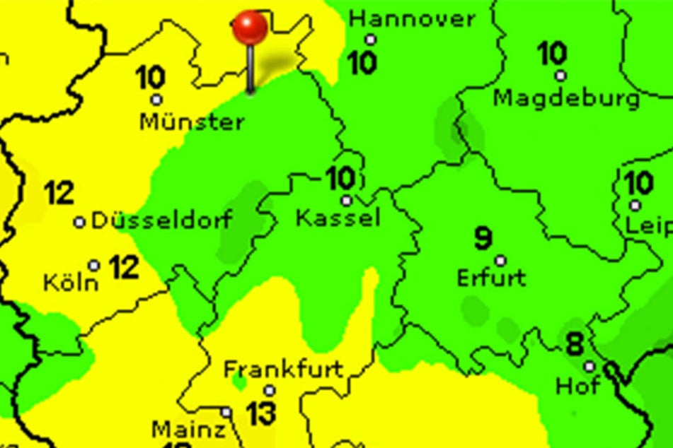 Die Temperaturen in Ostwestfalen-Lippe sinken wieder bis unter 10 Grad hinab.