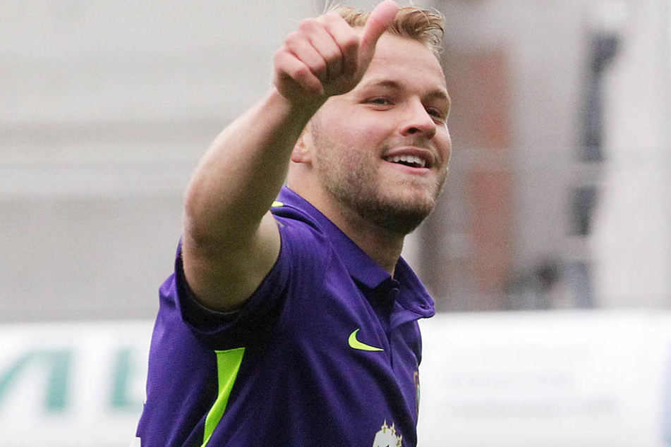 Grund zum Jubeln hatte der Angreifer sowohl in Liga 3 als auch in Liga 2.